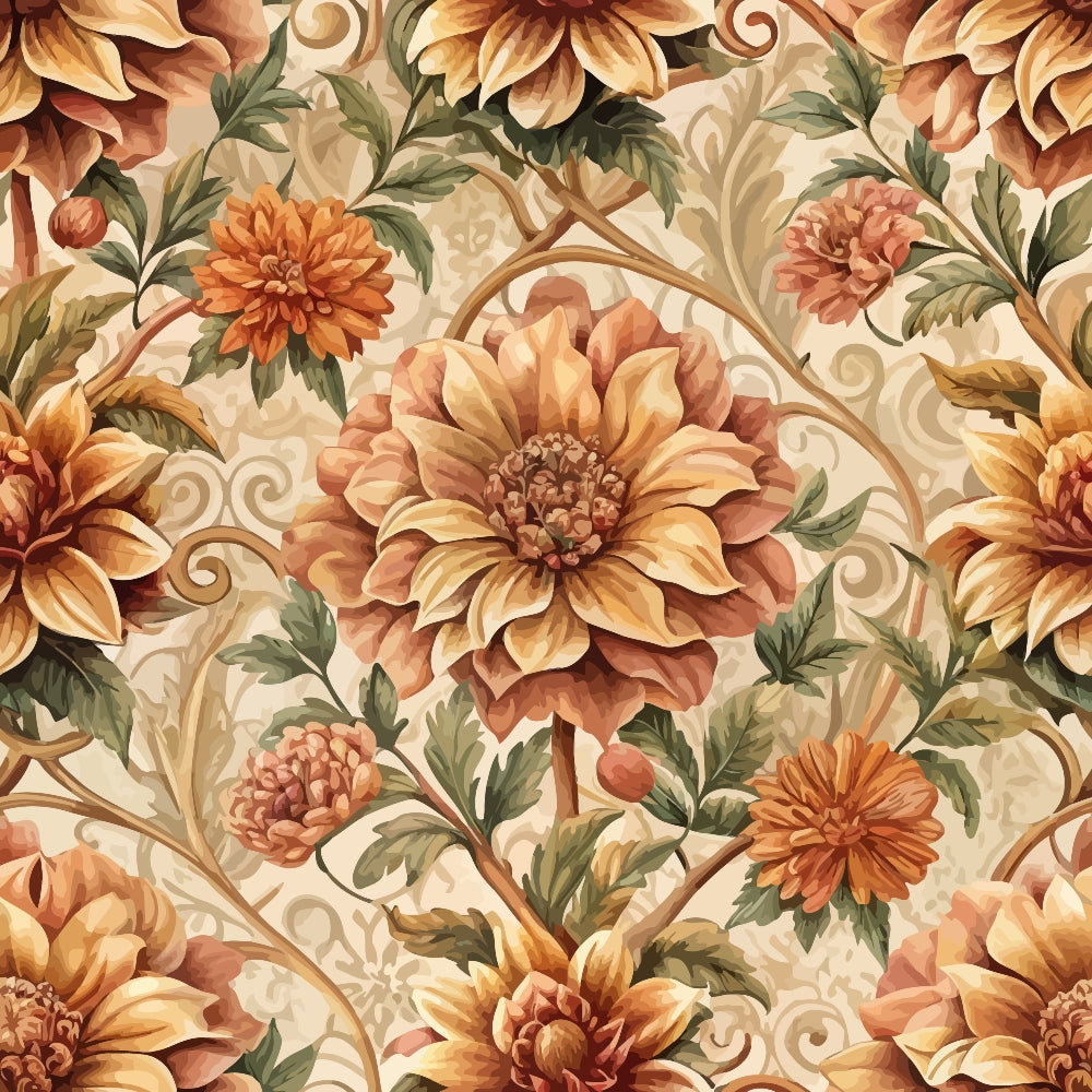 Rococo Blooms Pattern 176 Minky Fabric