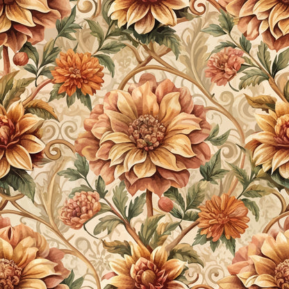 Rococo Blooms Pattern 176 Minky Fabric