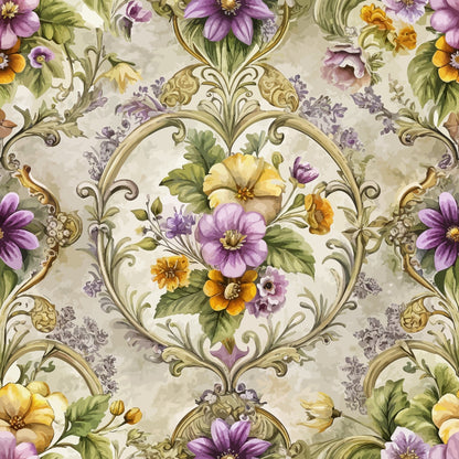 Rococo Blooms Pattern 173 Minky Fabric