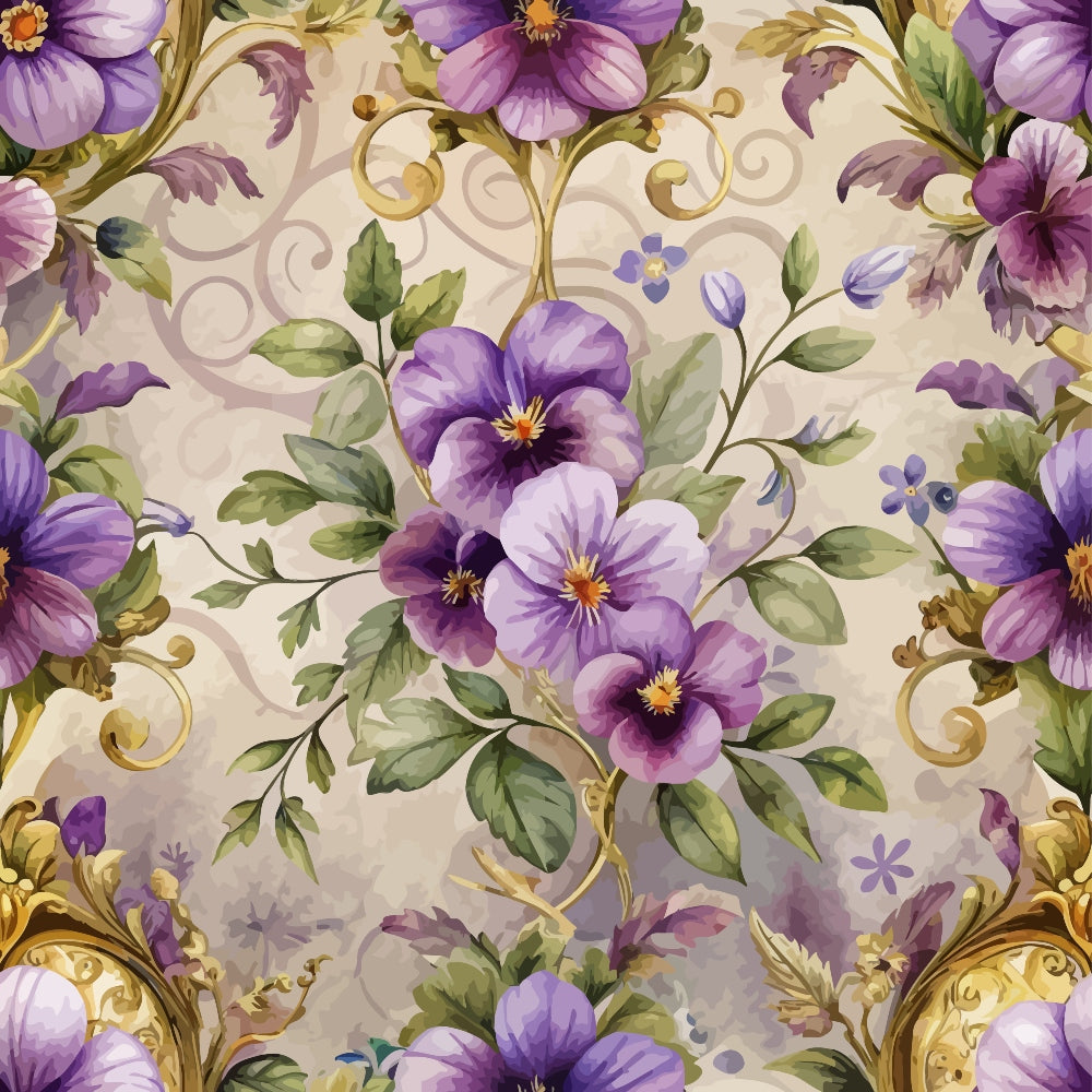 Rococo Blooms Pattern 172 Minky Fabric