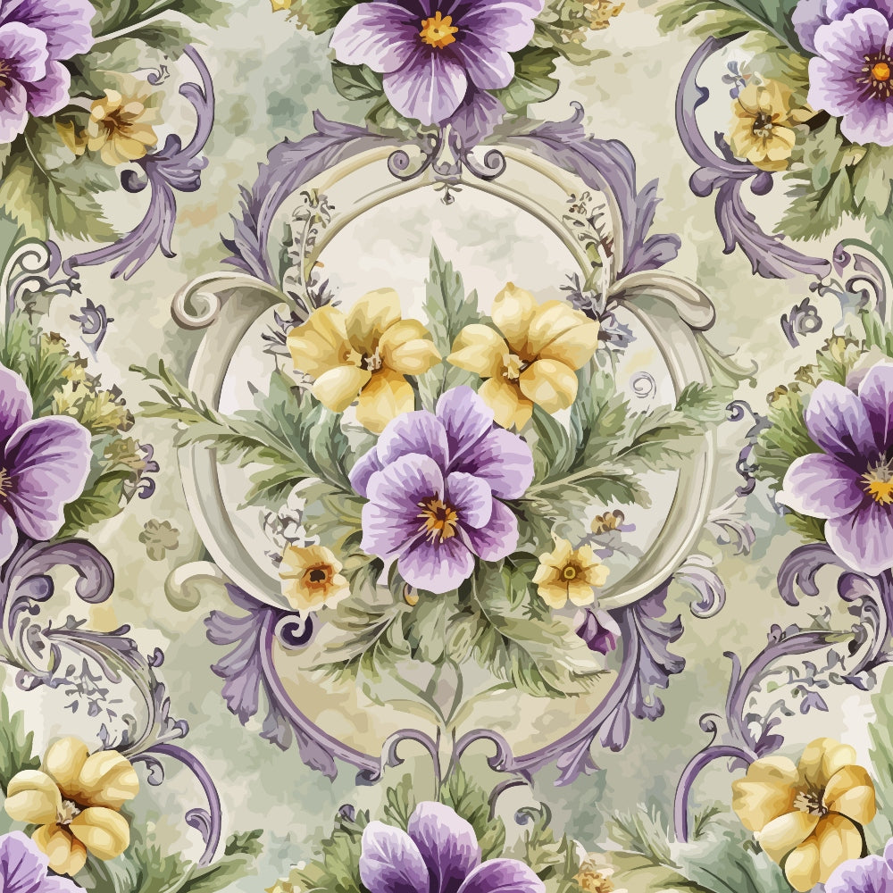 Rococo Blooms Pattern 170 Minky Fabric