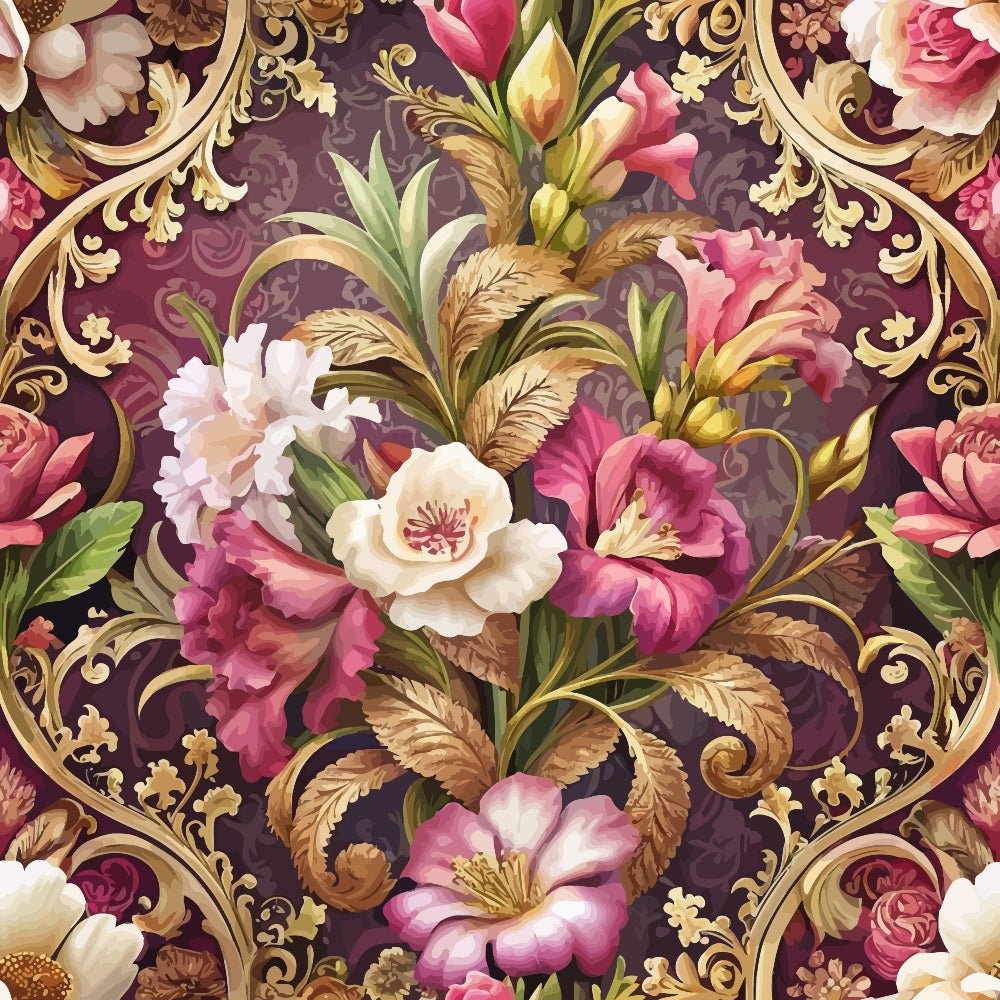 Rococo Blooms Pattern 14 Minky Fabric