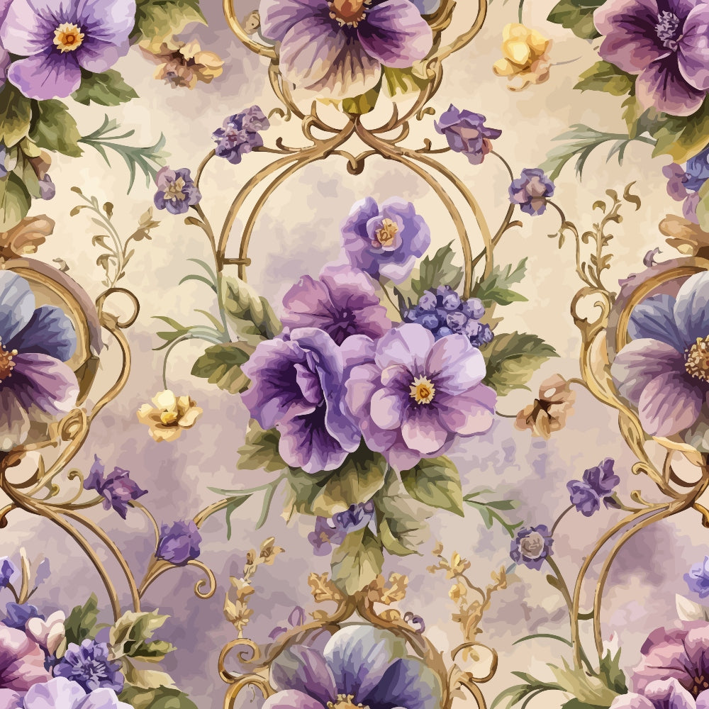 Rococo Blooms Pattern 135 Minky Fabric