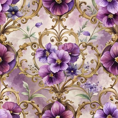 Rococo Blooms Pattern 134 Minky Fabric