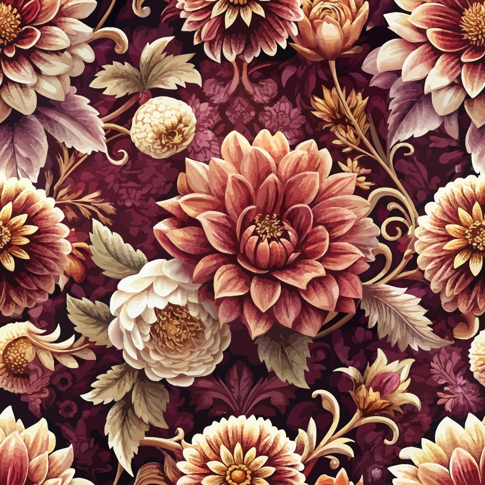 Rococo Blooms Pattern 132 Minky Fabric