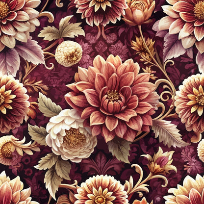 Rococo Blooms Pattern 132 Minky Fabric