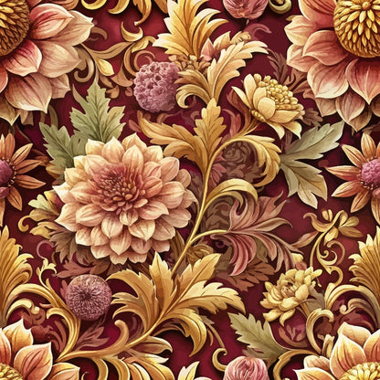 Rococo Blooms Pattern 131 Minky Fabric
