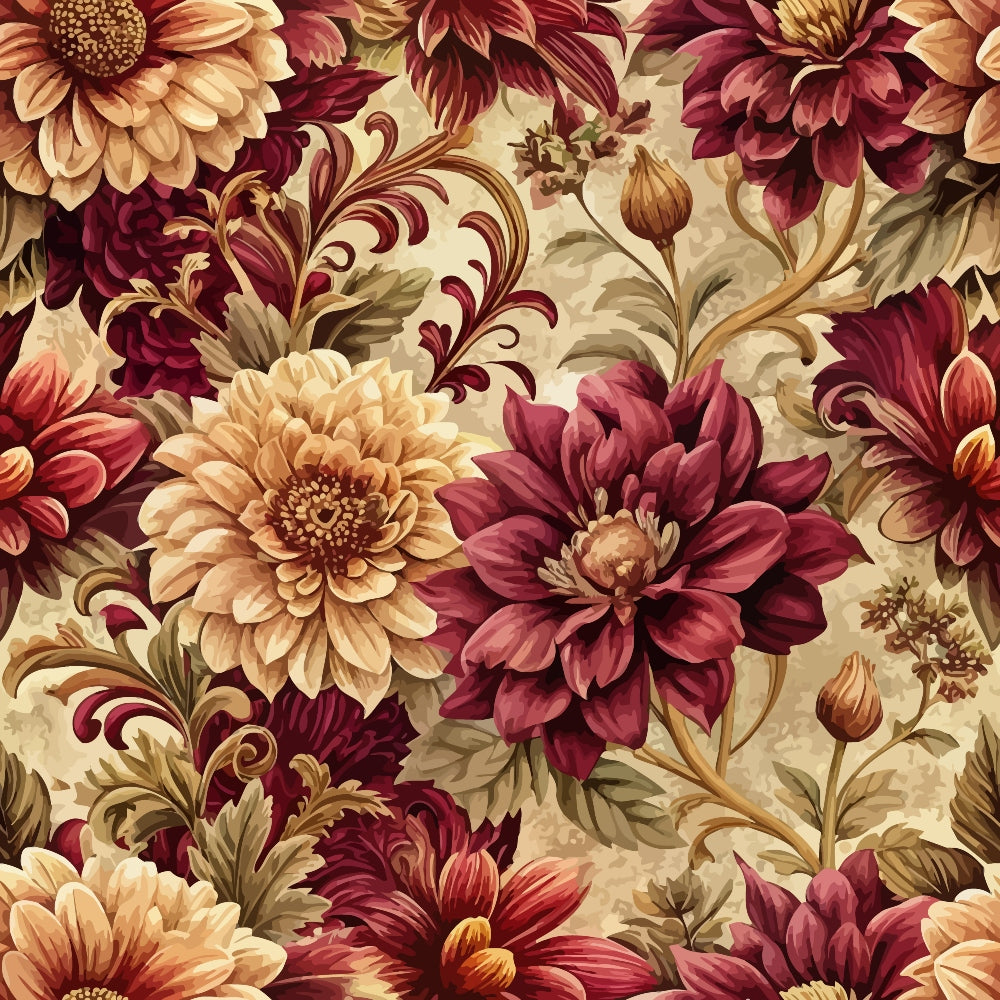 Rococo Blooms Pattern 130 Minky Fabric