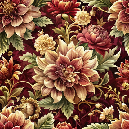 Rococo Blooms Pattern 129 Minky Fabric
