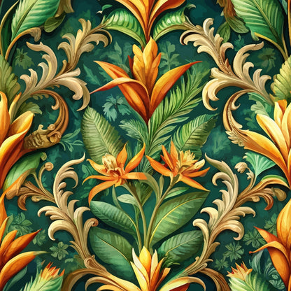 Rococo Blooms Pattern 126 Minky Fabric