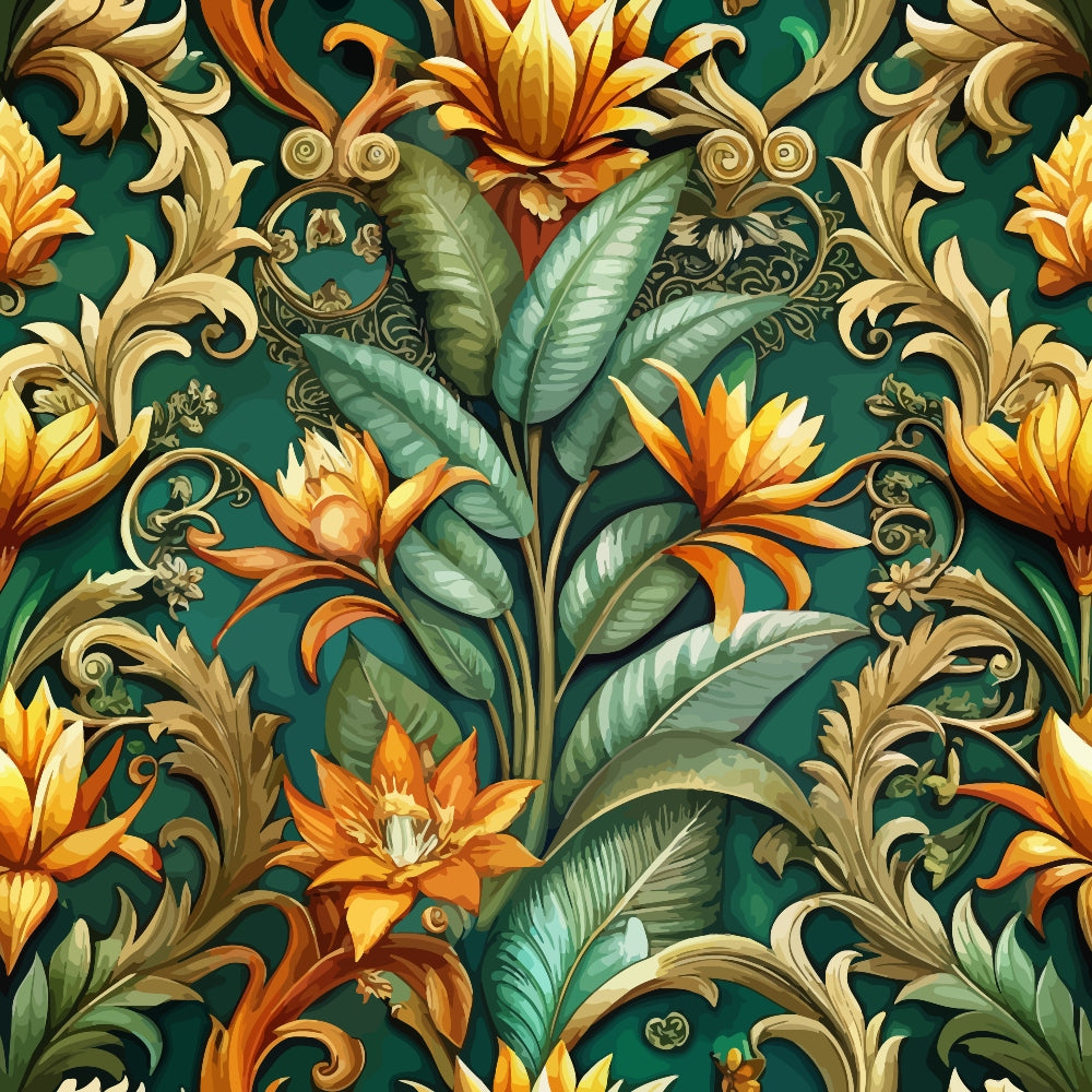 Rococo Blooms Pattern 125 Minky Fabric