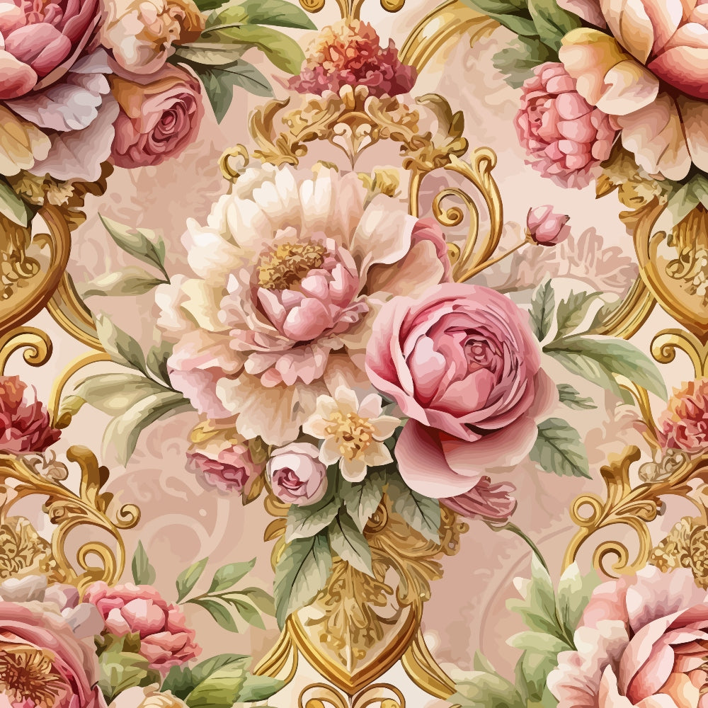 Rococo Blooms Pattern 124 Minky Fabric