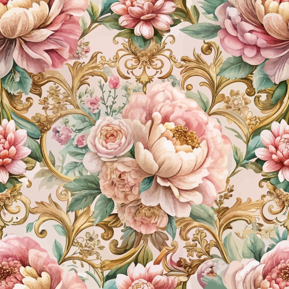 Rococo Blooms Pattern 122 Minky Fabric