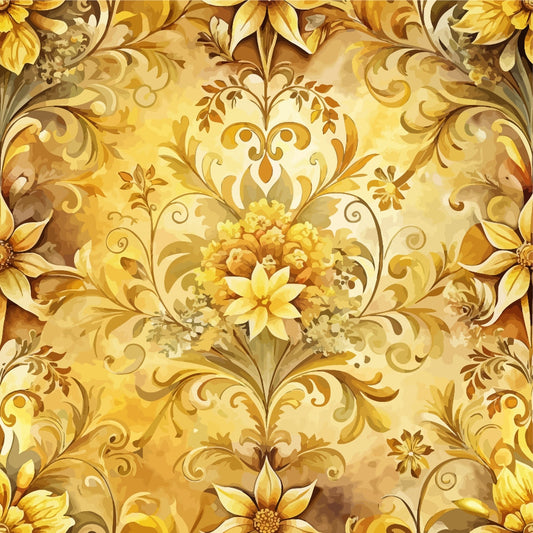 Baroque Florals Pattern 117 Quilting Cotton Fabric