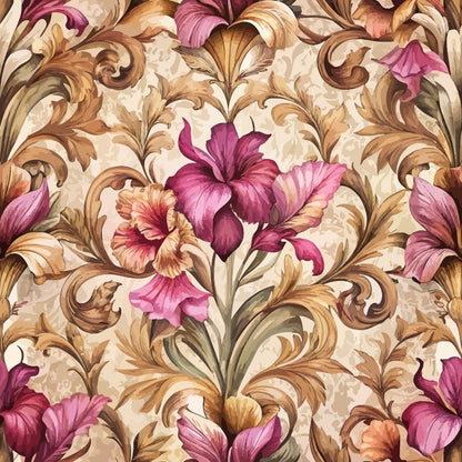 Rococo Blooms Pattern 113 Minky Fabric