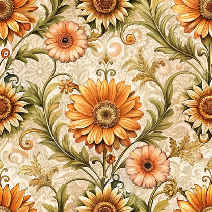 Rococo Blooms Pattern 17 Minky Fabric