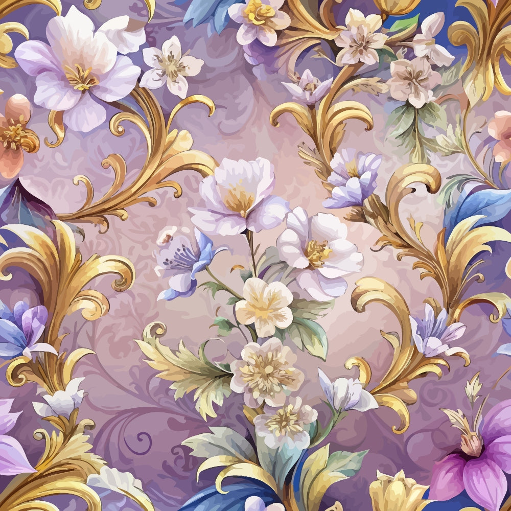 Rococo Blooms Pattern 106 Minky Fabric
