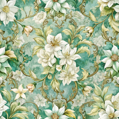 Rococo Blooms Pattern 103 Minky Fabric