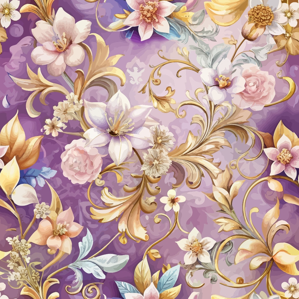 Rococo Blooms Pattern 239 Minky Fabric