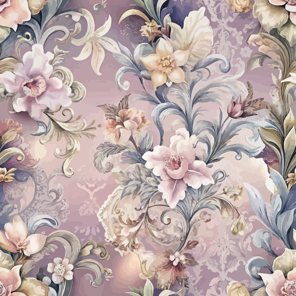Rococo Blooms Pattern 236 Minky Fabric