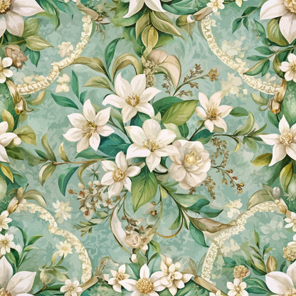 Rococo Blooms Pattern 235 Minky Fabric