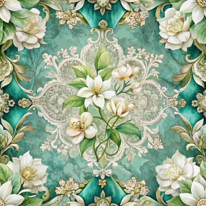Rococo Blooms Pattern 234 Minky Fabric