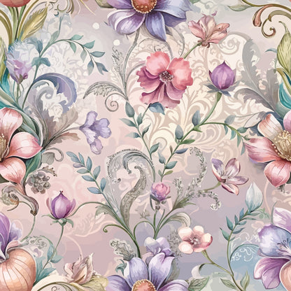 Rococo Blooms Pattern 232 Minky Fabric