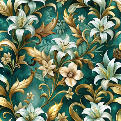 Rococo Blooms Pattern 19 Minky Fabric