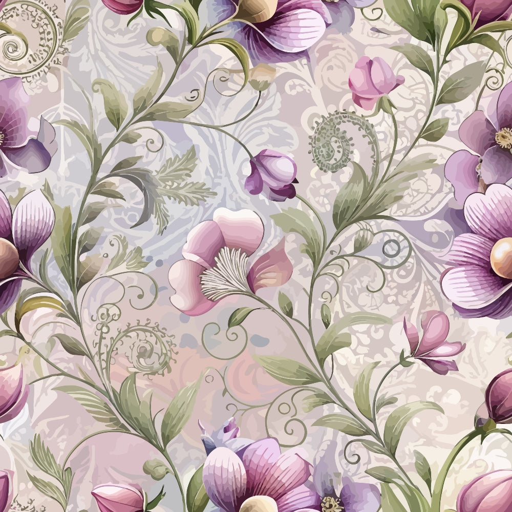 Rococo Blooms Pattern 230 Minky Fabric