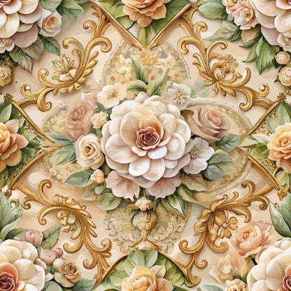 Rococo Blooms Pattern 204 Minky Fabric