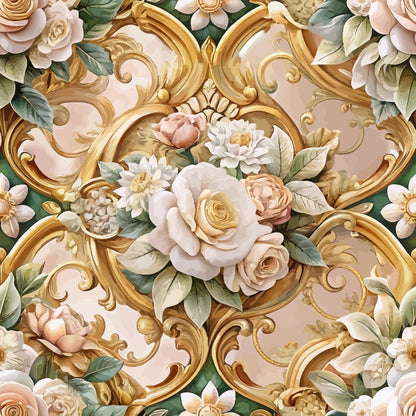 Rococo Blooms Pattern 205 Minky Fabric