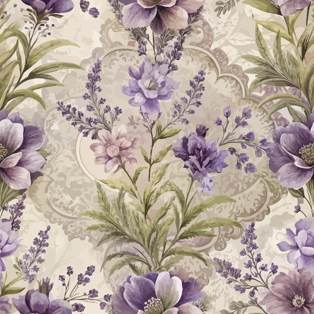 Rococo Blooms Pattern 207 Minky Fabric