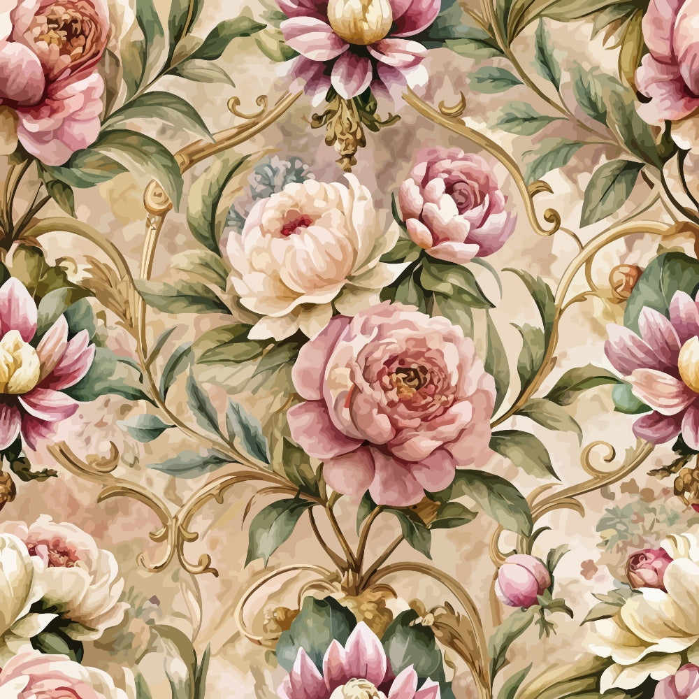 Rococo Blooms Pattern 211 Minky Fabric