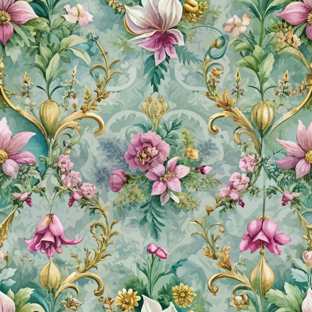 Rococo Blooms Pattern 216 Minky Fabric