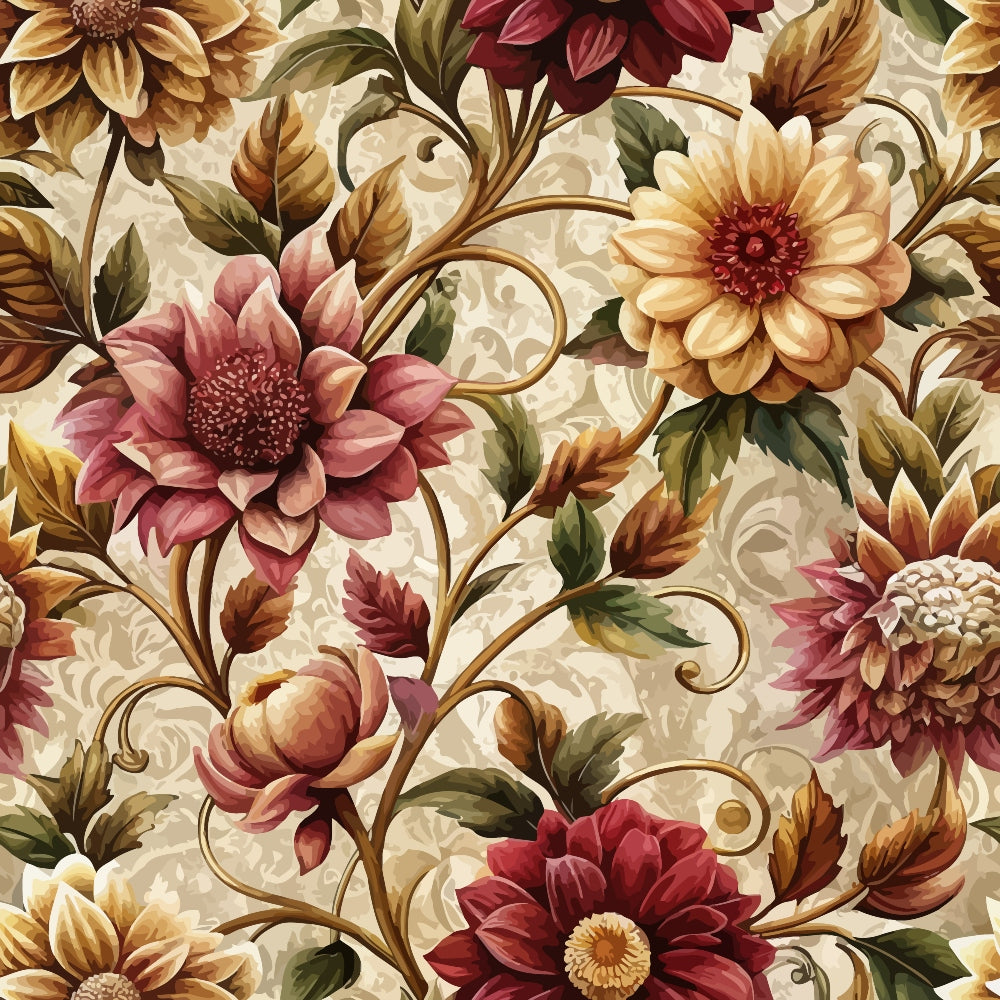 Rococo Blooms Pattern 21 Minky Fabric