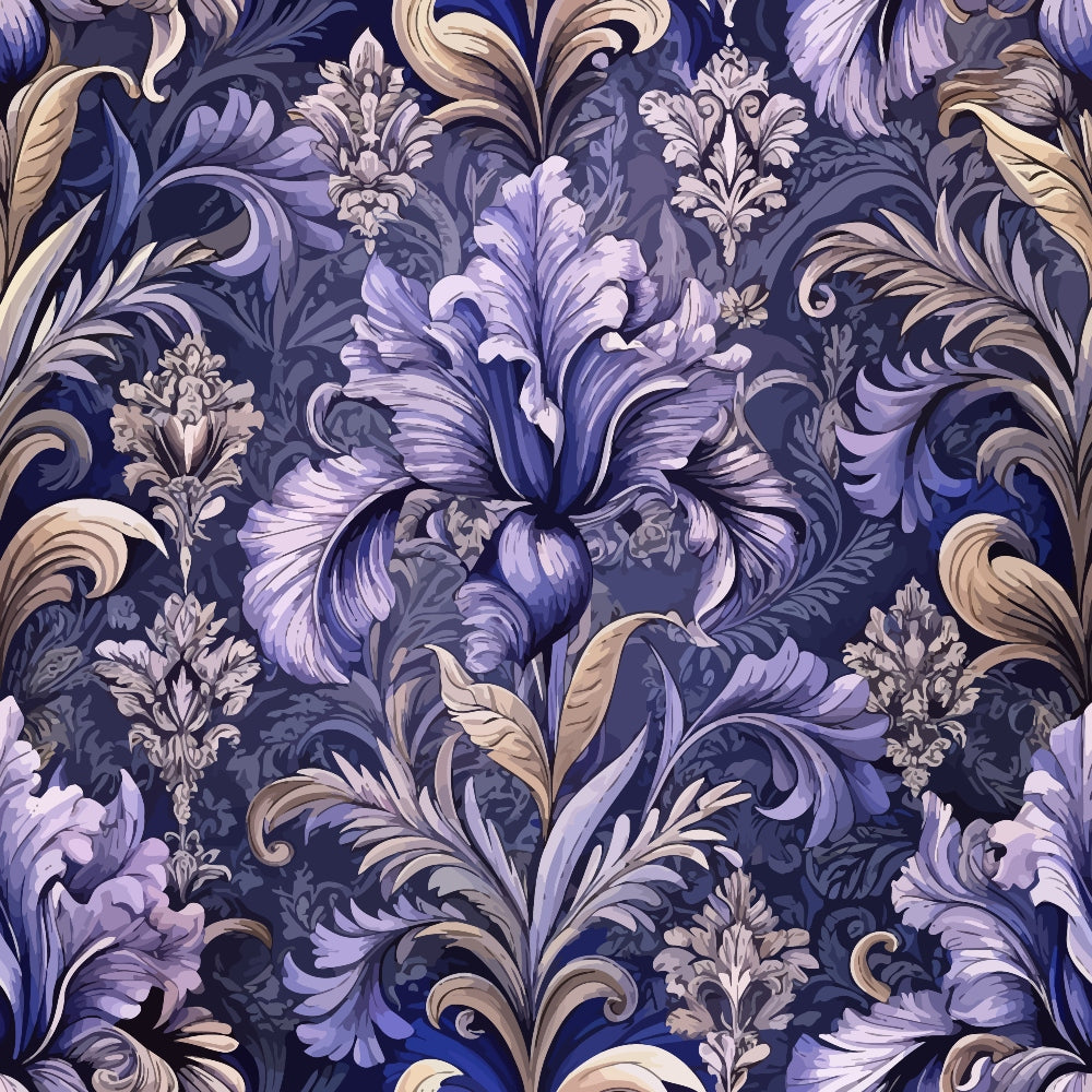Rococo Blooms Pattern 222 Minky Fabric
