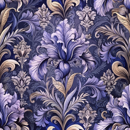 Rococo Blooms Pattern 222 Minky Fabric