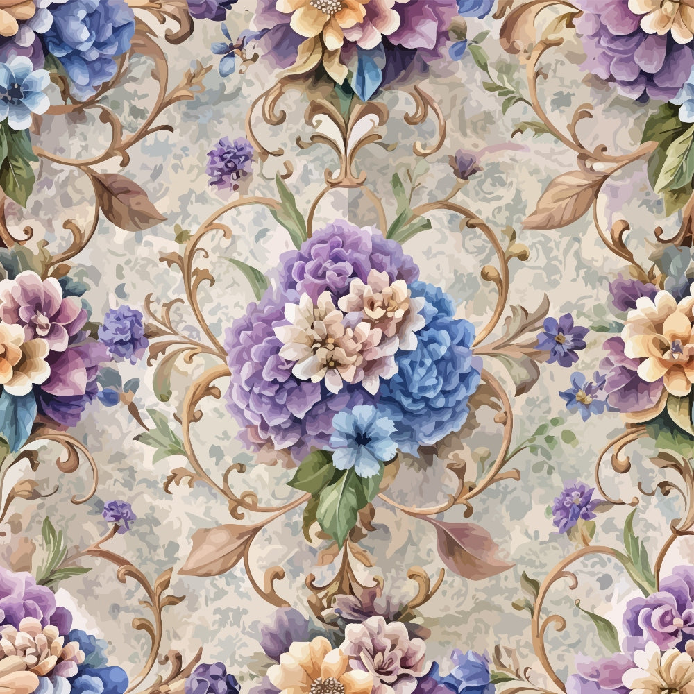 Rococo Blooms Pattern 200 Minky Fabric