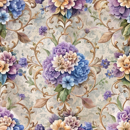 Rococo Blooms Pattern 200 Minky Fabric
