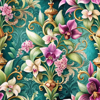 Rococo Blooms Pattern 24 Minky Fabric