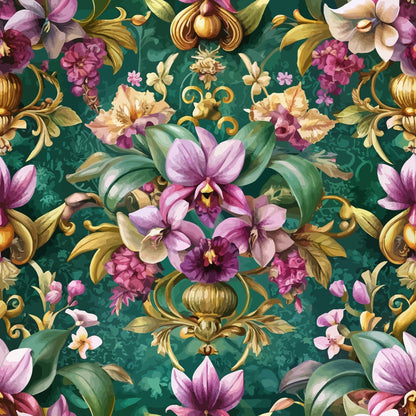 Rococo Blooms Pattern 25 Minky Fabric