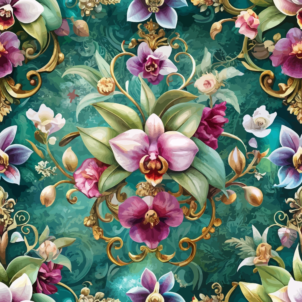 Rococo Blooms Pattern 26 Minky Fabric