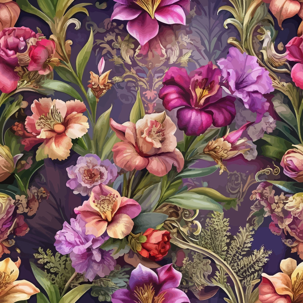 Rococo Blooms Pattern 29 Minky Fabric