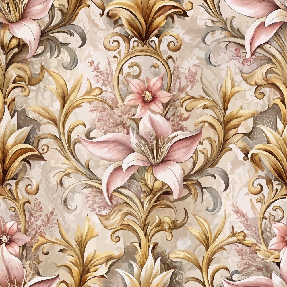 Rococo Blooms Pattern 33 Minky Fabric