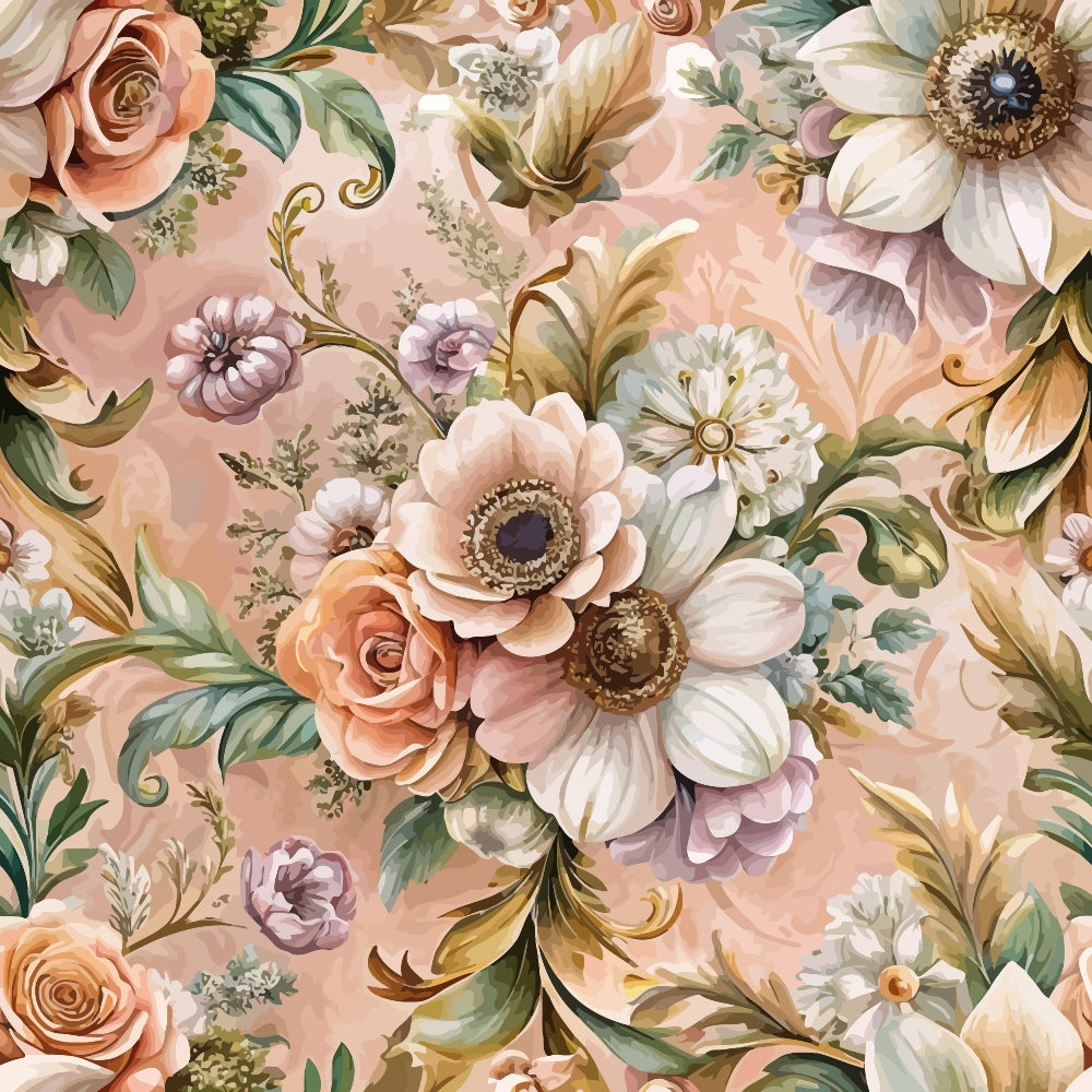 Rococo Blooms Pattern 35 Minky Fabric