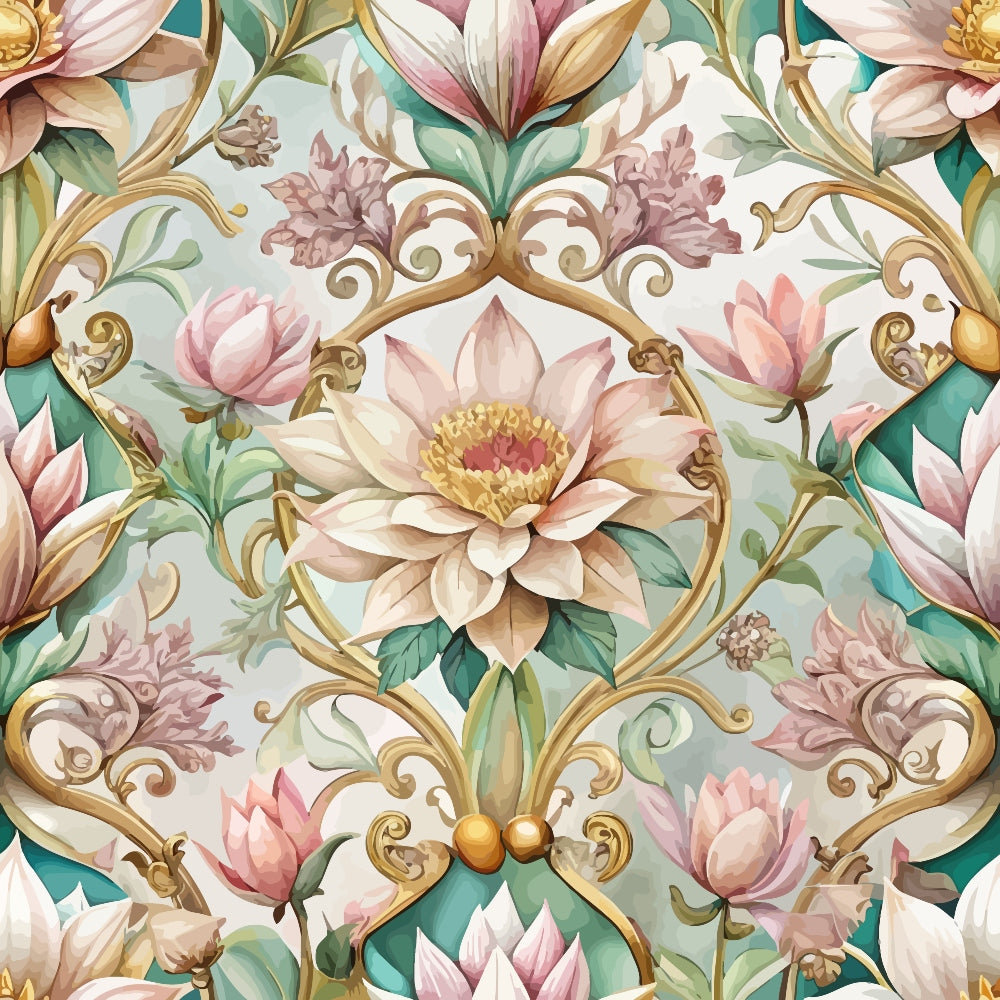Rococo Blooms Pattern 36 Minky Fabric