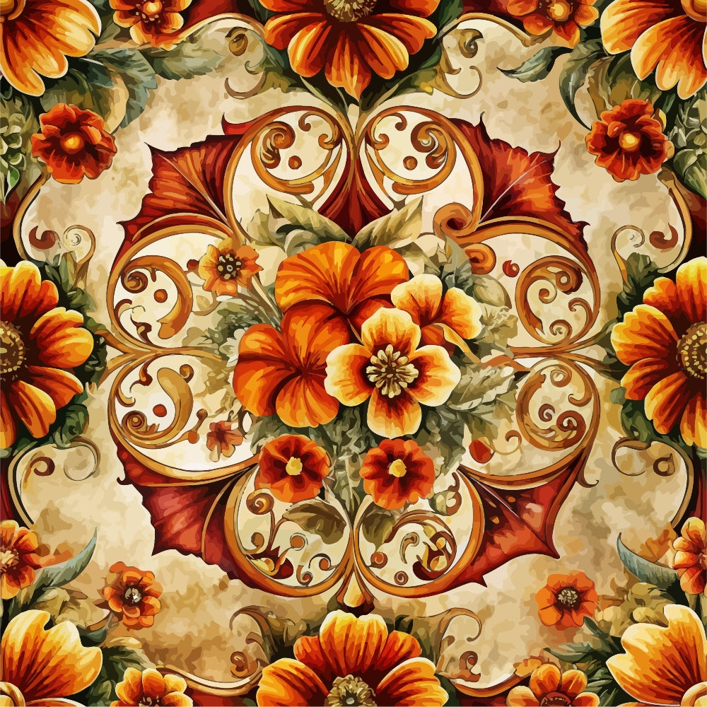 Rococo Blooms Pattern 41 Minky Fabric