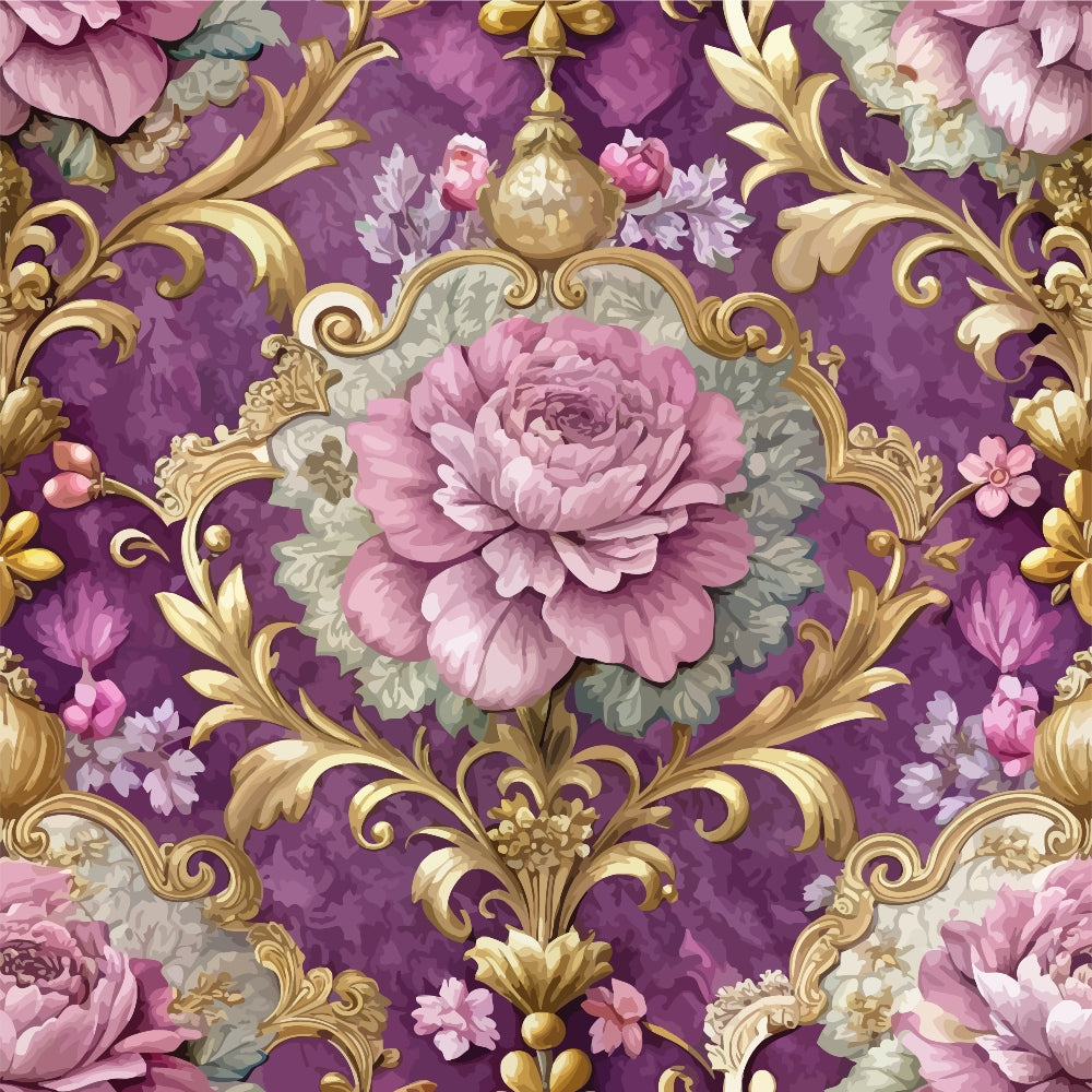 Rococo Blooms Pattern 42 Minky Fabric