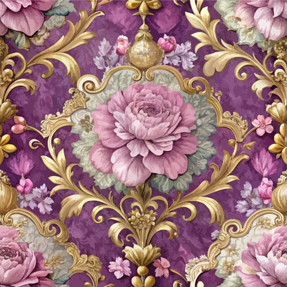 Rococo Blooms Pattern 42 Minky Fabric