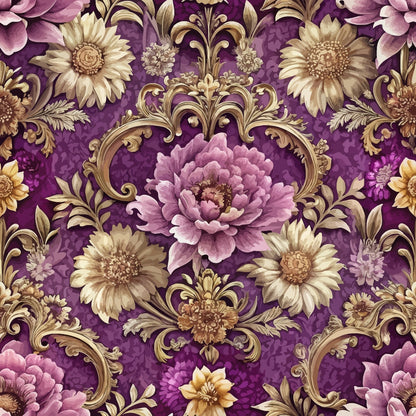Rococo Blooms Pattern 43 Minky Fabric